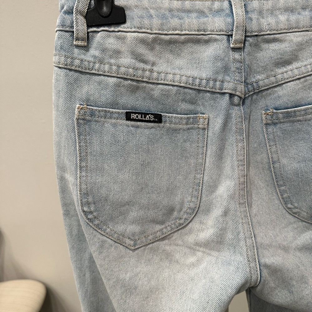 Rolla’s Miller Skinny Jeans 26 Vintage Light Wash Mid Rise Rigid Denim Jeans - Picture 11 of 12